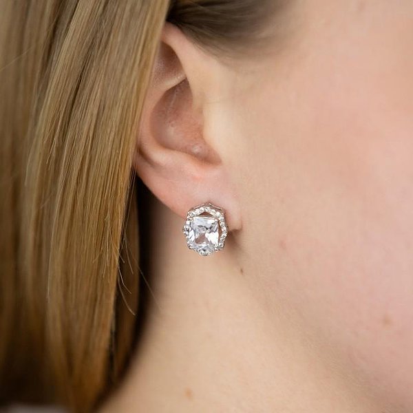Серебряные серьги с куб. циркониями DIA3202987 – изображение 3