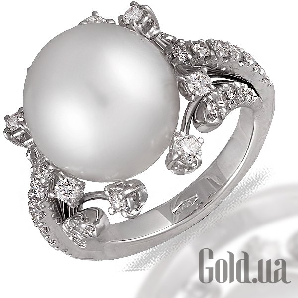Купить Bibigi Женское золотое кольцо с бриллиантами и Морским жемчугом