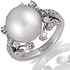Bibigi Женское золотое кольцо с бриллиантами и Морским жемчугом - фото 1