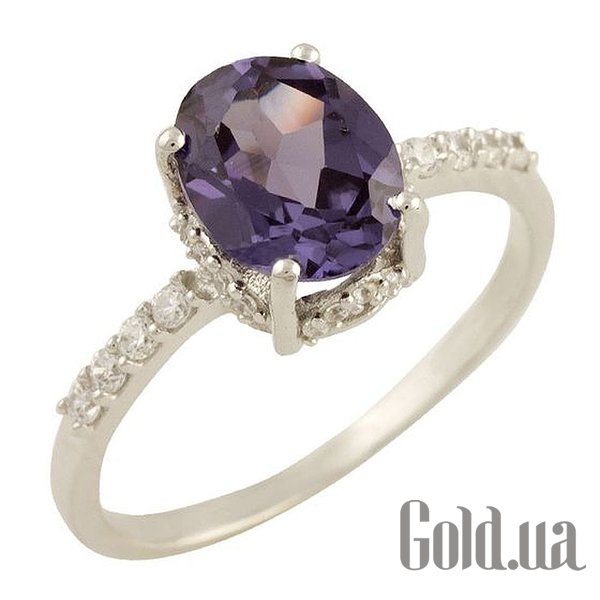 

Женские кольца Fresh Jewelry, Женское серебряное кольцо с аметистом и куб.циркониями, 17.5