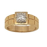 Мужское золотое кольцо с бриллиантом, 1548421