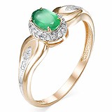 Женское золотое кольцо с бриллиантами и агатом, 1555845