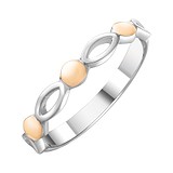Женское серебряное кольцо в позолоте, 1617541
