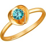 Женское золотое кольцо с куб. цирконием, 1635973