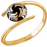 Женское золотое кольцо с эмалью, 1640069