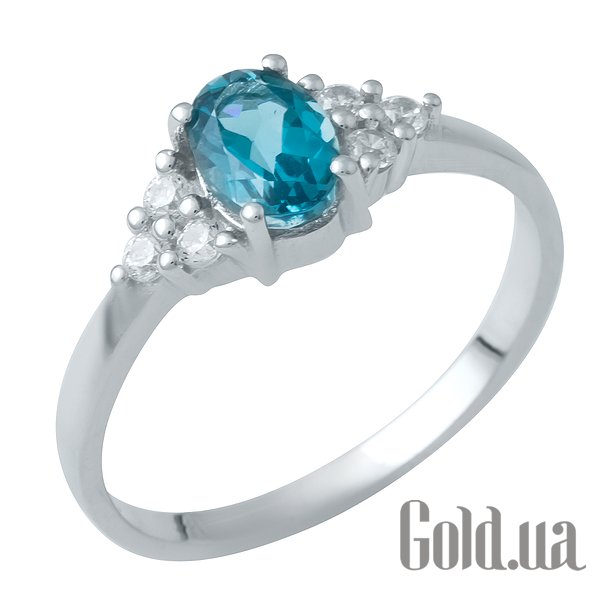 

Женские кольца Fresh Jewelry, Женское серебряное кольцо с топазом и куб. циркониями, 18