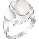 Женское серебряное кольцо с культив. жемчугом, 1643909