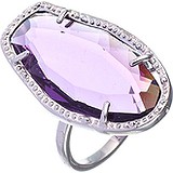 Женское серебряное кольцо с ювелирным стеклом, 1646725