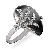 Женское серебряное кольцо с куб. циркониями и улекситом, 1667461