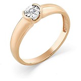 Золотое кольцо с бриллиантом, 1710981