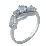 Женское серебряное кольцо с топазами, 1722757