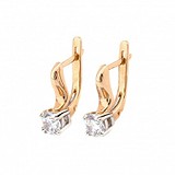 Золоті сережки з куб. цирконіями