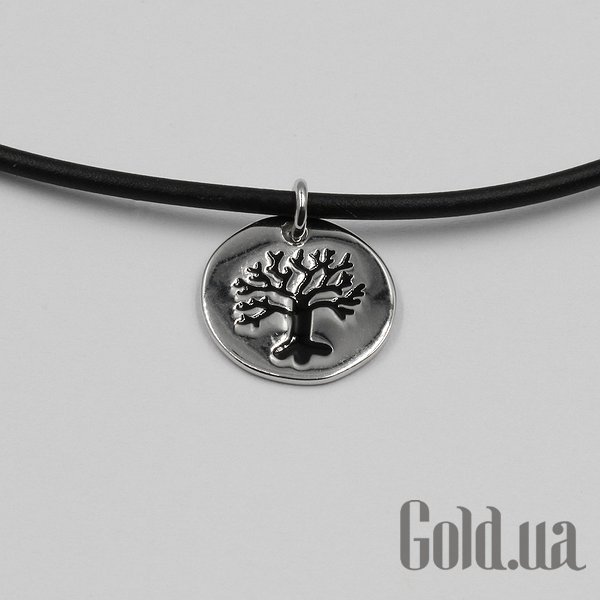 

Шнурок на шею Silvex925, Каучуковый шнурок с серебряными вставками, 35