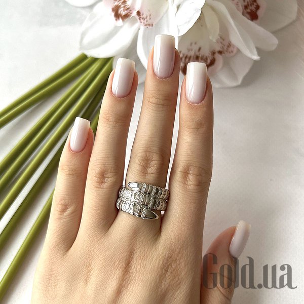 Каблучка Fresh Jewelry Жіноча срібна каблучка з куб. цирконіями, 16.5
