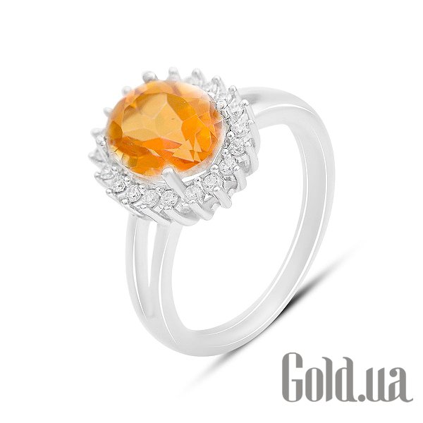 

Женские кольца Fresh Jewelry, Женское серебряное кольцо с куб. циркониями и кварцем, 18