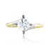 Золотое кольцо с цирконием Swarovski Zirconia - фото 2