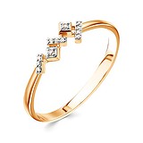 Женское золотое кольцо с бриллиантами, 1513094