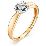 Золотое кольцо с бриллиантом, 1622406