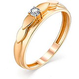 Золотое кольцо с бриллиантом, 1636742