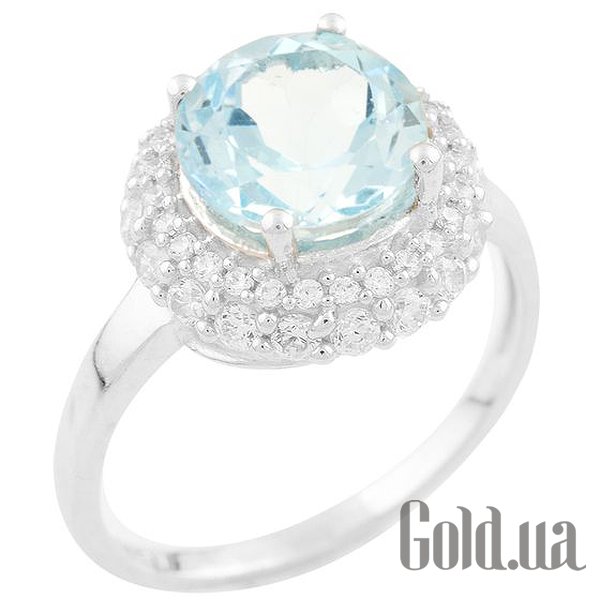 

Женские кольца Fresh Jewelry, Женское серебряное кольцо с топазом и куб. циркониями, 17