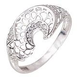 Женское серебряное кольцо с куб. циркониями, 1674630