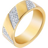 Золотое обручальное кольцо с бриллиантами, 1676678