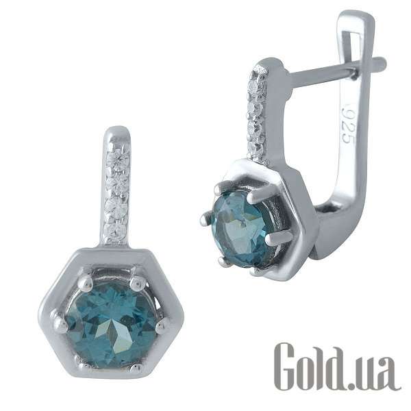 

Серьги Fresh Jewelry, Серебряные серьги с топазами и куб. циркониями