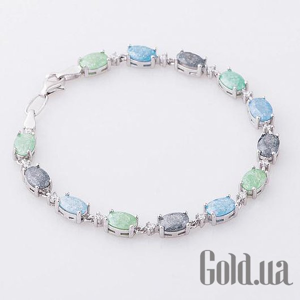 

Женские браслеты Украина, Женский серебряный браслет с куб. циркониями, 18