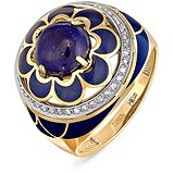 Kabarovsky Женское золотое кольцо с лазуритом, бриллиантами и эмалью, 1698694