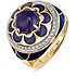 Kabarovsky Женское золотое кольцо с лазуритом, бриллиантами и эмалью - фото 1