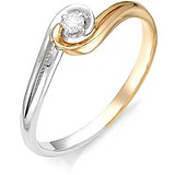 Золотое кольцо с бриллиантом, 1710982