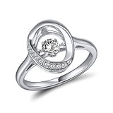 Женское серебряное кольцо с куб.циркониями, 1719174