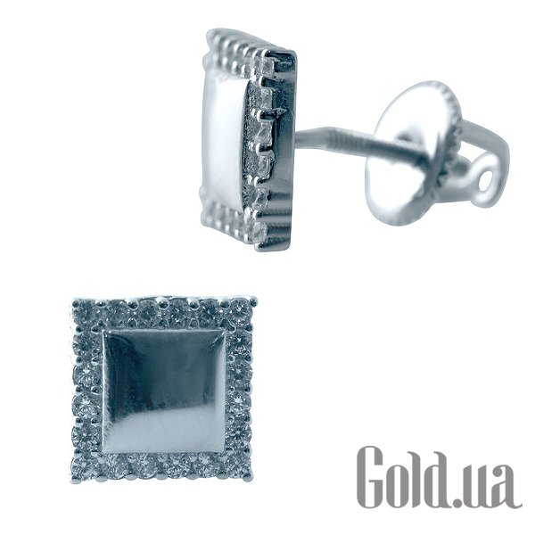 

Серьги-гвоздики Fresh Jewelry, Серебряные серьги с куб. циркониями