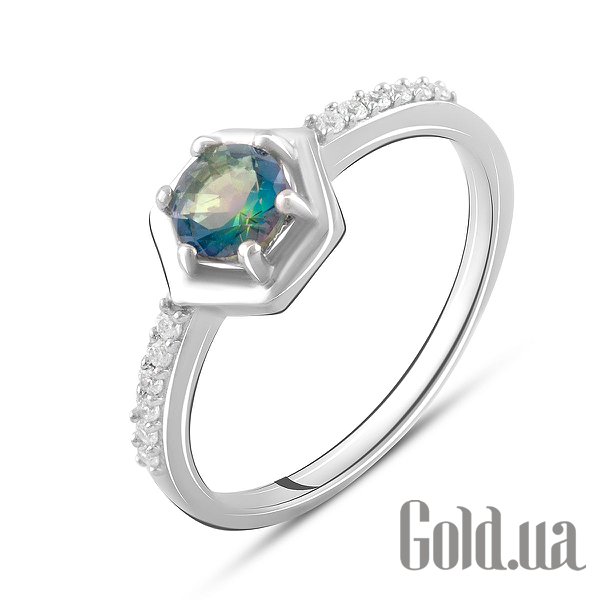 

Женские кольца Fresh Jewelry, Женское серебряное кольцо с куб. циркониями и топазом, 16.5