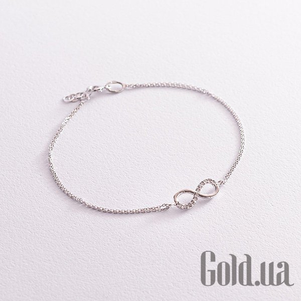 

Браслет Украина, Женский золотой браслет с куб. циркониями, 18