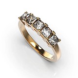 Золотое обручальное кольцо с бриллиантами, 1768582