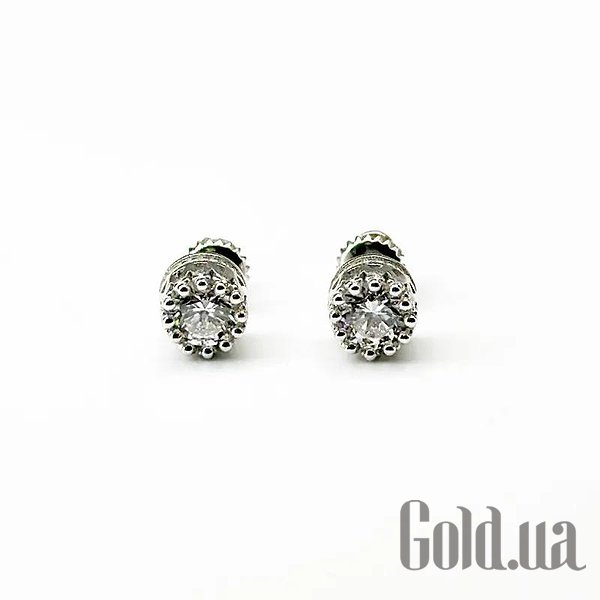 

Серьги-гвоздики Silvex925, Cеребряные серьги с кристаллами Swarovski