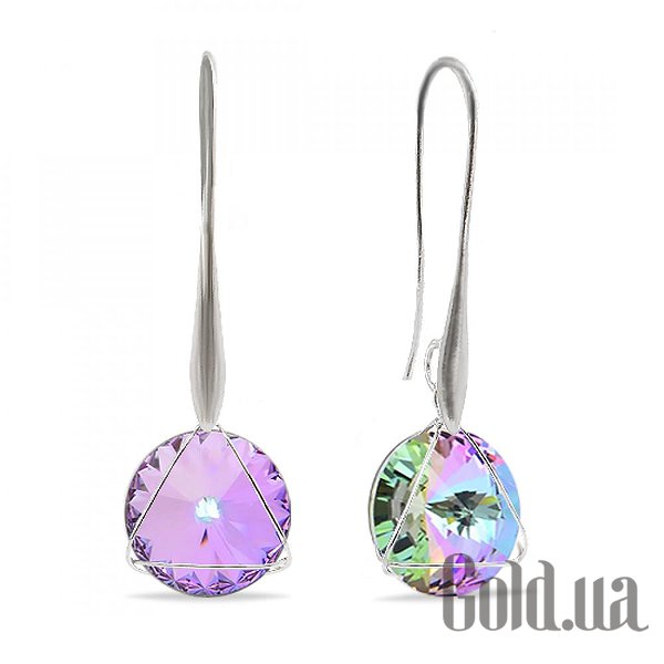 

Серьги с подвесками Kobi, Стальной, Серьги с кристаллами Swarovski