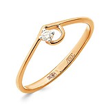 Женское золотое кольцо с бриллиантом, 1512583