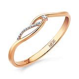 Женское золотое кольцо с бриллиантом, 1512839