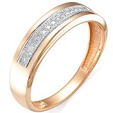 Золотое обручальное кольцо с бриллиантами, 1553543