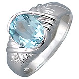 Женское серебряное кольцо с топазом, 1613447