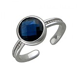 Серебряное кольцо для пальцев ног с ювелирным стеклом, 1616775