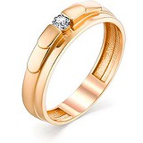 Золотое кольцо с бриллиантом, 1636743