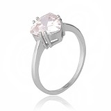 Женское серебряное кольцо с куб. цирконием (КК2Ф/399), фотографии