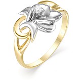 Женское золотое кольцо с бриллиантом, 1669255
