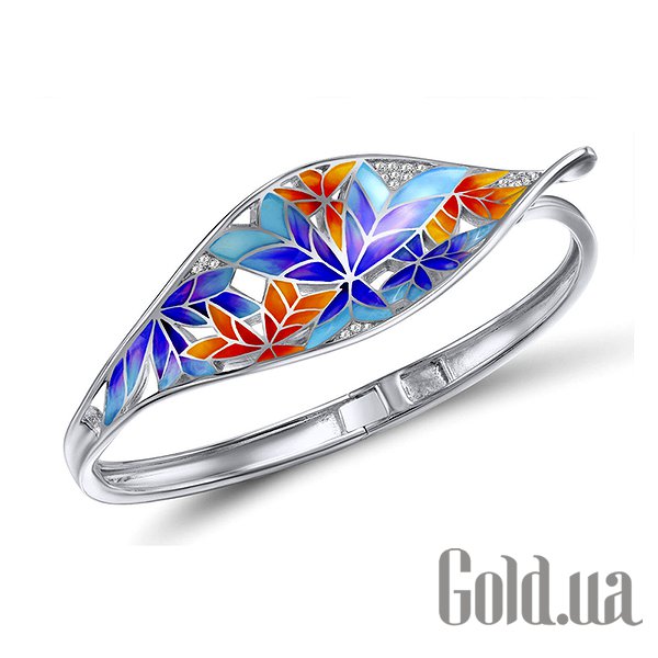

Браслет Lurie Jewelry, Серебряный браслет с куб. циркониями и эмалью