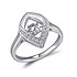Женское серебряное кольцо с куб.циркониями - фото 1