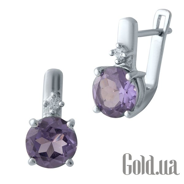

Серьги Fresh Jewelry, Серебряные серьги с александритами и куб. циркониями