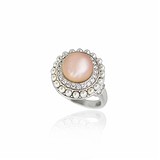 Женское золотое кольцо с жемчугом и бриллиантами, 1742983